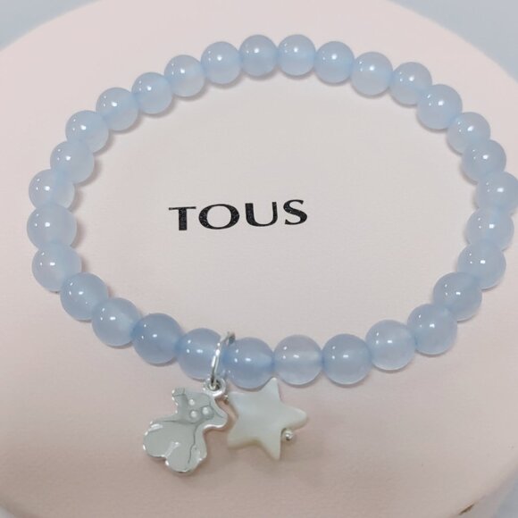 TOUS Bracelet Quartzite TOUS Color Bracelet with Bear & Star Pendant Women Jewel - Picture 4 of 5